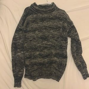 Oversized Grey Turtleneck Sweater